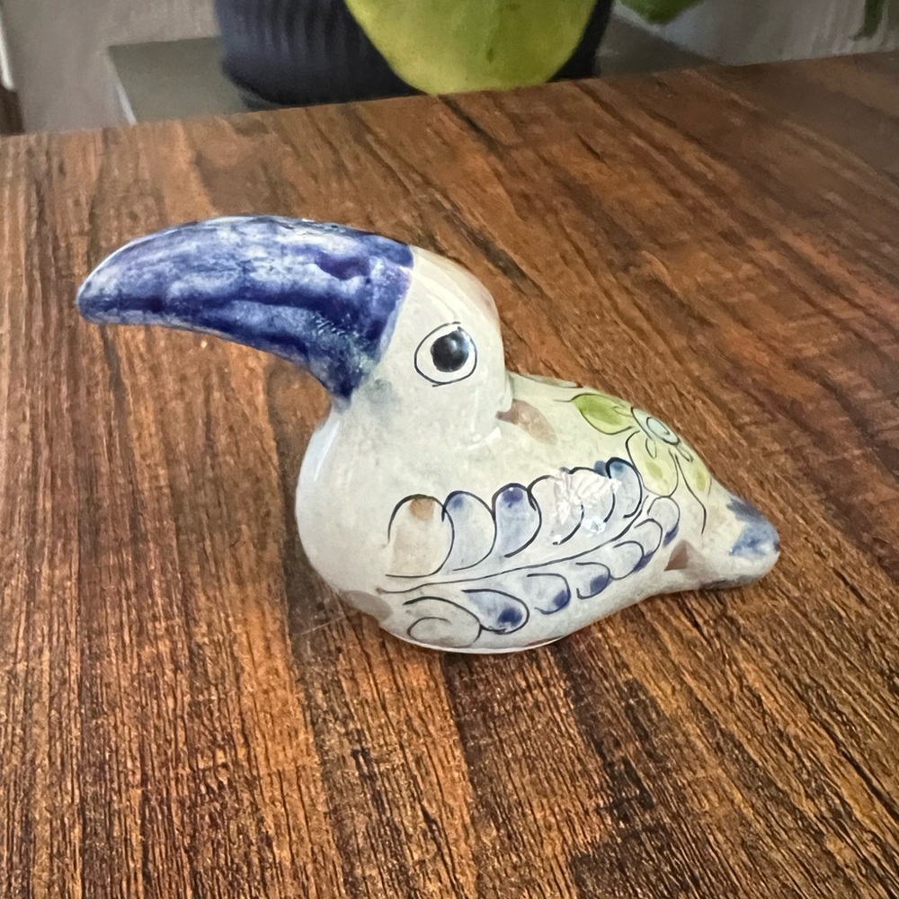 Vintage Tonala Mexican Toucan Figurine